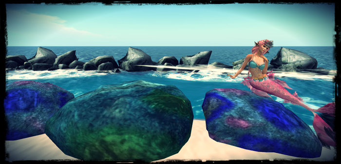 Angelcakes mermaid rocks 3 poses