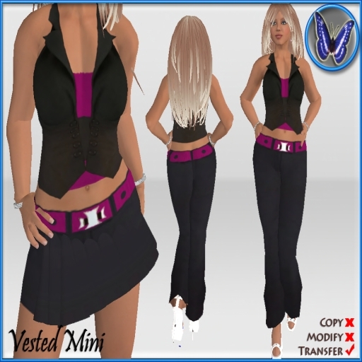 Vested Mini Hot Pink