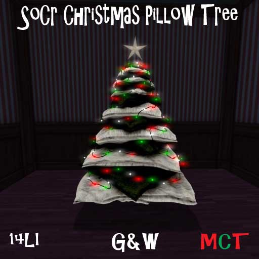 SoCr Christmas Pillow Tree G&W