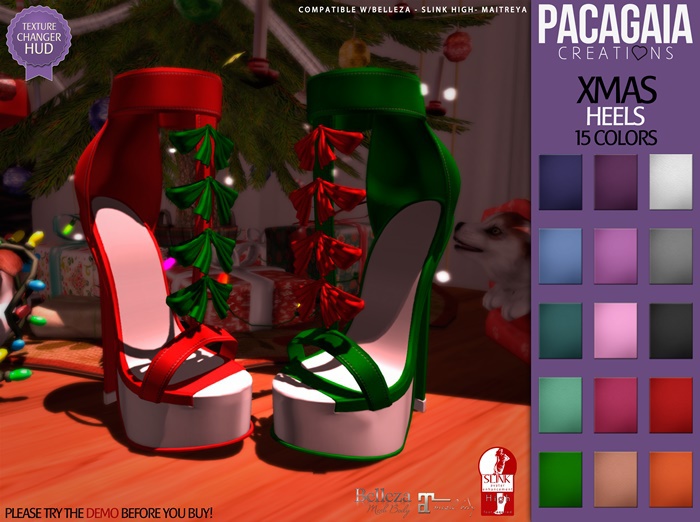 :PC: Xmas Heels (SLINK HIGH, MAITREYA AND BELLEZA)