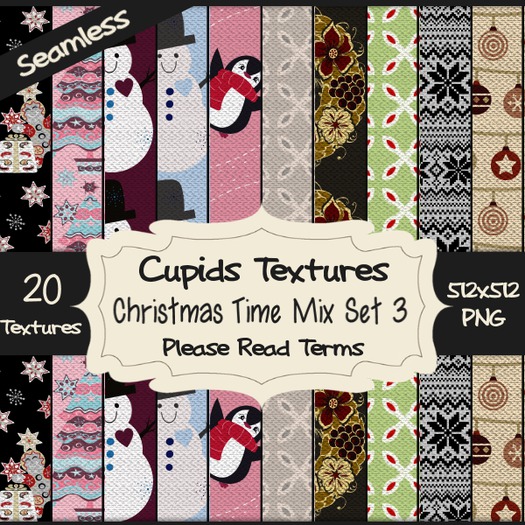 *Cupids Textures * 20 CHRISTMAS TIME MIX SET 3