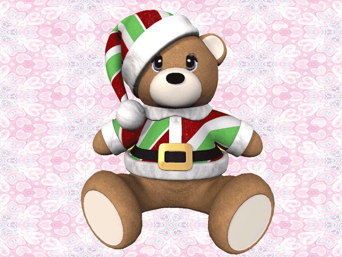 Festive Fun - Candy Cane Huggable Bear