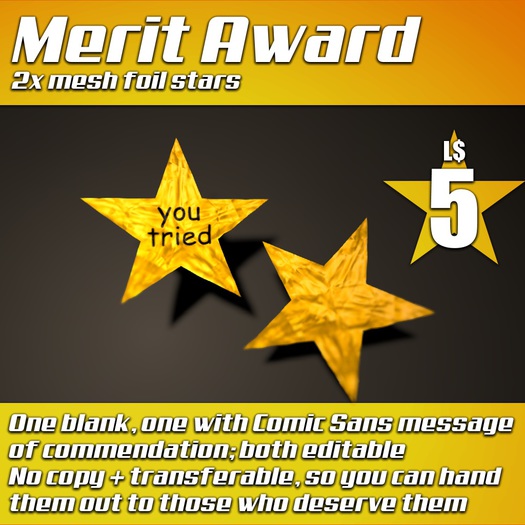 :Frio's: Merit Award Foil Star