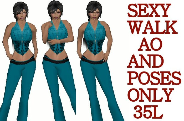 Second Life Marketplace - Sexy Walk AO Stand Poses,Sit