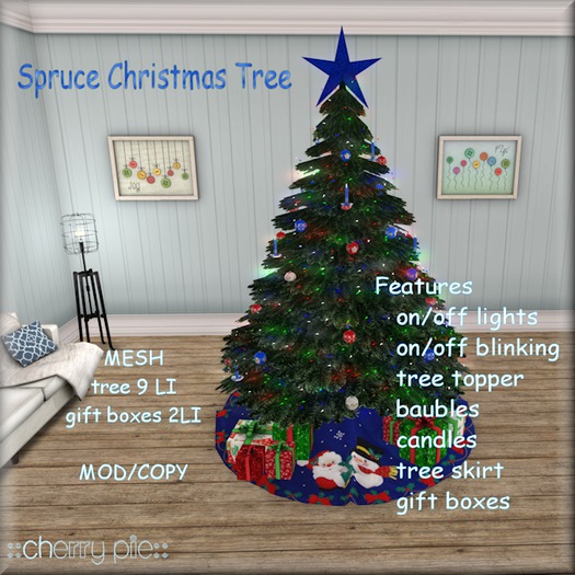 Spruce Christmas Tree (BLUE theme)