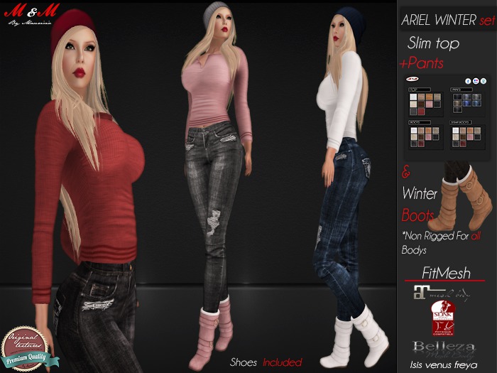 M&M*ARIEL WINTER SET* FITMESH