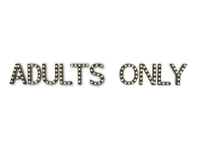 [Px] "ADULTS ONLY" Illuminated Light Bulbs Sign