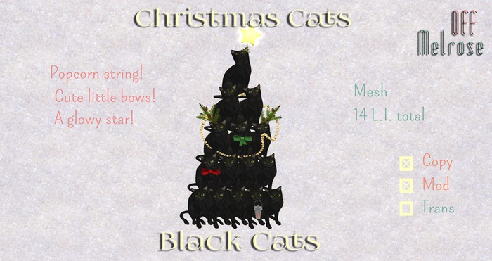 [offM]  Christmas Cat Tree - black BOX
