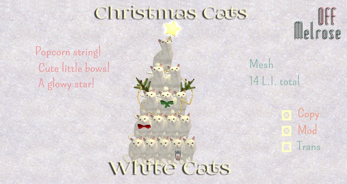 [offM]  Christmas Cat Tree - white
