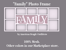 ABO - "Family" photo frame - dk red gingham
