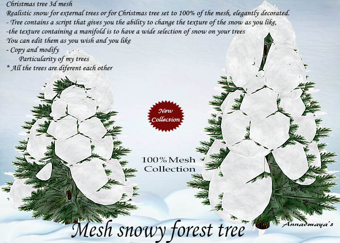 Mesh snowy forest tree(copy&modify) S. 4