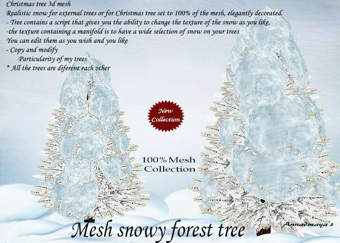 Mesh snowy forest tree(copy&modify) S. 1
