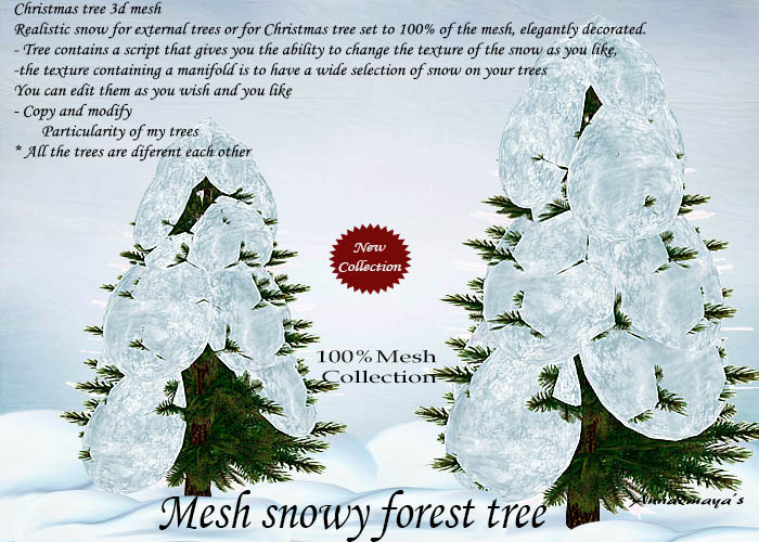 Mesh snowy forest tree(copy&modify) S. 2