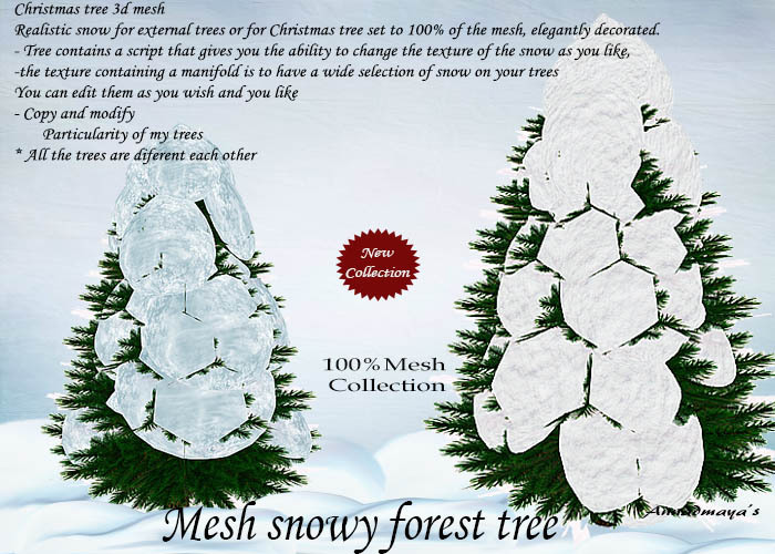 Mesh snowy forest tree(copy&modify) S. 3