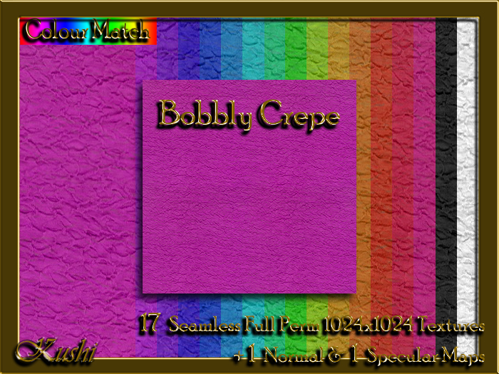 !Kushi! BobblyCrepe Textures -WEAR TO UNPACK