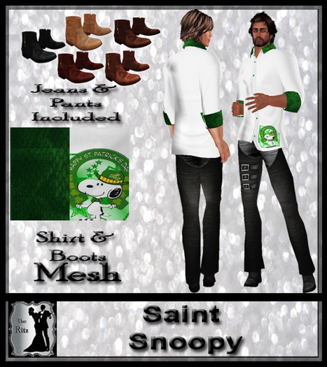 Mens  St. Patrick's Day Snoopy