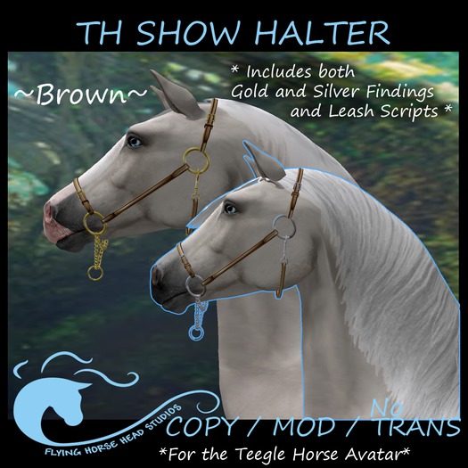 Teegle Horse Show Halter- Brown