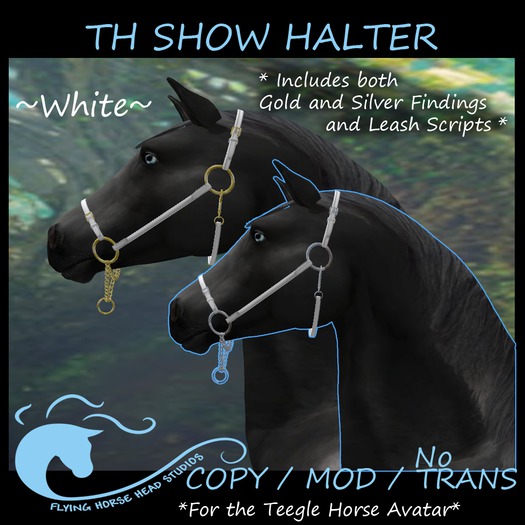 Teegle Horse Show Halter- White