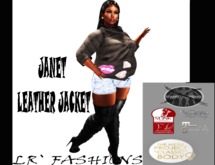 LR` FASHIONS JANET 'LEATHER' JACKET (GREY) (KITTY)
