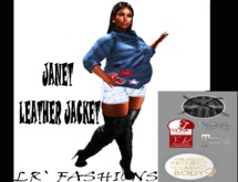 LR` FASHIONS JANET 'LEATHER' JACKET (BLU) (BETTY)