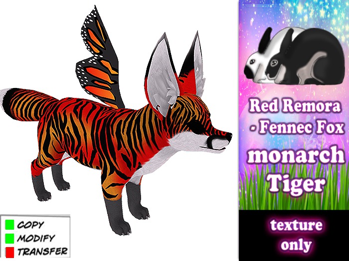 monarch Tiger  - Red FIre Fennec Fox