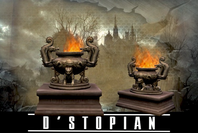 D'STOPIAN // Dragon Urn w/ Fire [BOXED]