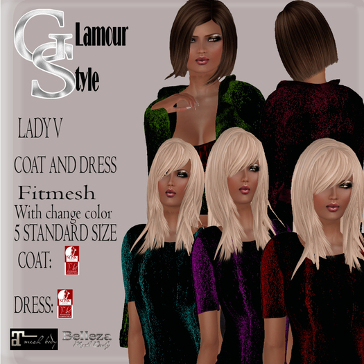 ! GS - ! GS - LADY V DISCO DRESS W/change color