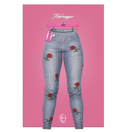 PINKRANGER. Rosa Denim Jeans (Light)