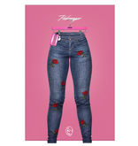 PINKRANGER. Rosa Denim Jeans (Med)