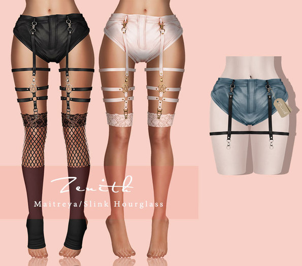 =Zenith=Garters Leather Short (Blue)