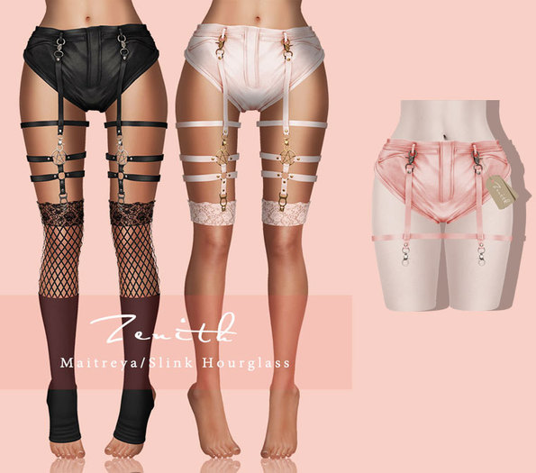=Zenith=Garters Leather Short (Pink)