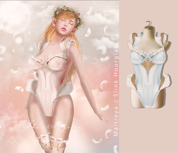 *The Mystic* Victoria BabyDoll Corset (Sky)
