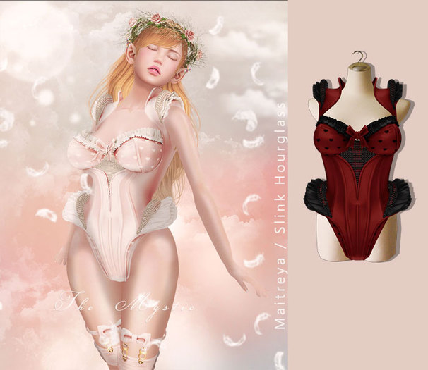 *The Mystic* Victoria BabyDoll Corset (Red)