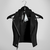 Emery Neil Leather Vest Black