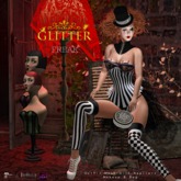 *GLITTER* FREAK OUTFIT MESH w/APPLIERS - MAKEUP w/OMEGA & mesh handbag
