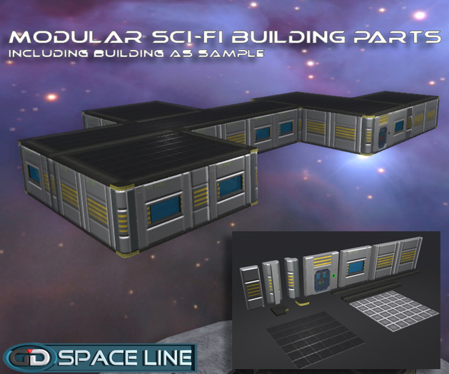 Modular walls for building a Space Station / Hangar / Sky box