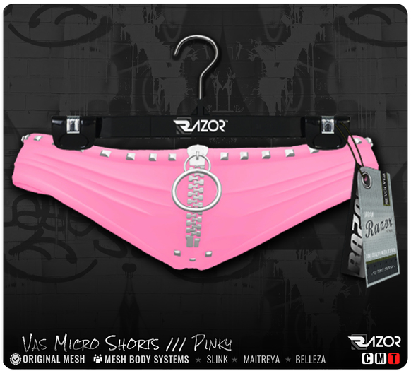 Razor/// Vas Micro Shorts - Pinky