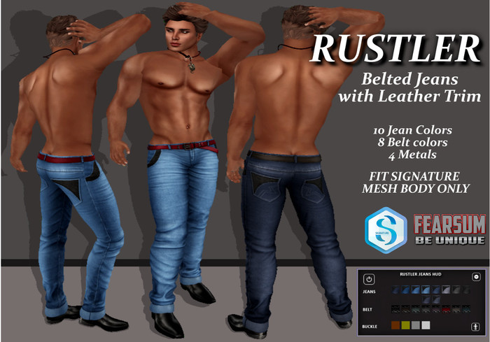 [F] Rustler Jeans - Leather Trim + HUD - Signature