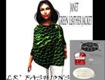 LR` FASHIONS JANET 'LEATHER' JACKET(GREEN)