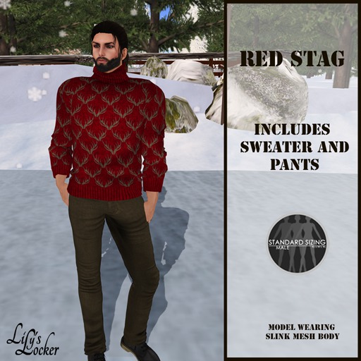LL - Red Stag Sweater and Pants BOXED