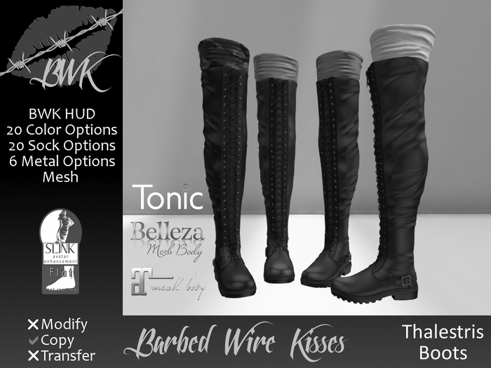 {BWK} DEMO Mesh Thalestris Boots (Boxed)