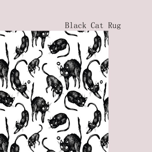 Black Cat Rug [Kitten's Attic]