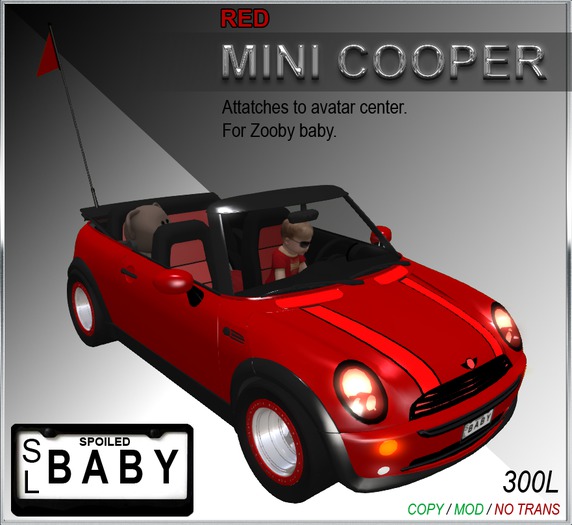 [RL] Mini Cooper - Zooby Baby - RED