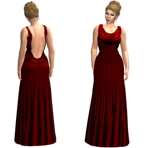 *VLC* Paxtyn - Sleek Red Velvet gown