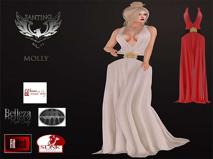 Santino Design-Strapless Gown-Red