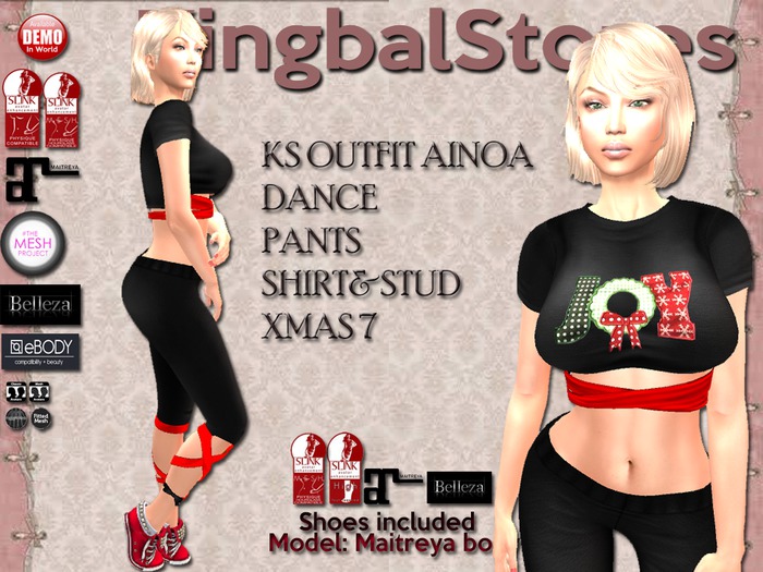 KS OUTFIT AINOA DANCE PANTS&SHIRT&STUD XMAS 7