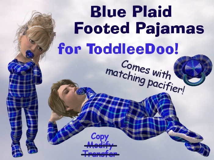 *Timeless ToddleeDoo* Blue & White Plaid Pajamas