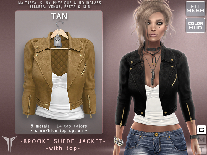 **RE** Brooke Suede Jacket - Tan BOX