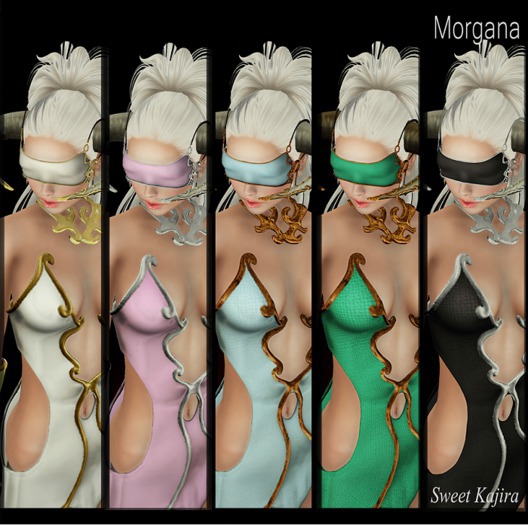 *Sweet Kajira*Morgana  pink/silver  Mask (BOX) RARE