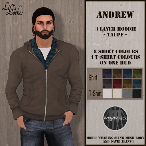 LL - Andrew Taupe Hoodie BOXED